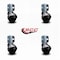 Service Caster 2 Inch Flat Black Polyolefin Ball Caster - Corner Mount Bracket - SCC, 4PK SCC-GR01S20-POS-FB-716-4-CB90-4 - alternate 2